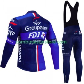 Maillot Cyclisme Hiver + Collant à Bretelles Fdj Groupama 2024